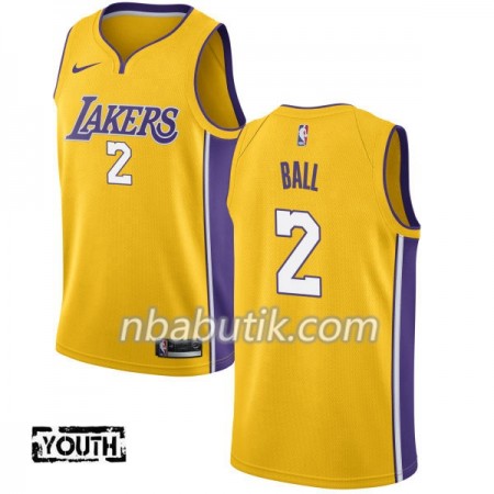 NBA Børn Trøje Los Angeles Lakers Lonzo Ball 2 Nike 2017-18 Guld Swingman NBA Børn Trøje Los Angeles Lakers Lonzo Ball 2 Nike 2017-18 Guld Swingman